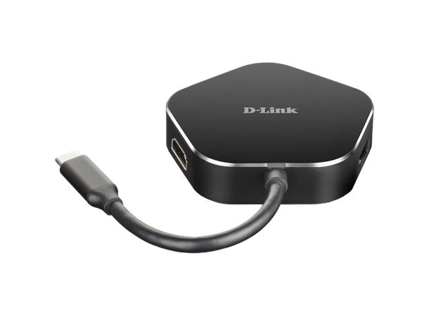 D-Link Dokkingstasjon 4- i -1 USB C Hub HDMI, 2x USB 3.0, USB-C 60W