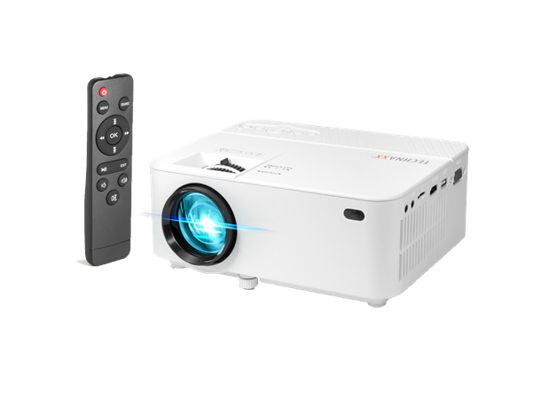 Technaxx Mini LED Projector, 1800 Lumen 800x480, Full HD support, 176", HDMI/VGA