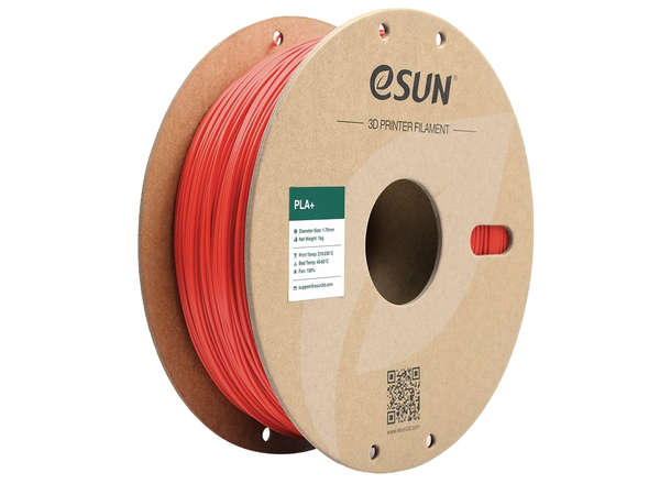 eSUN PLA+ 1.75mm - Rød Vekt filament: 1kg