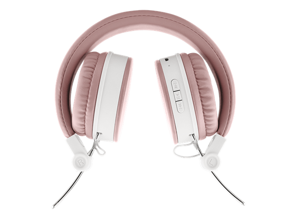 STREETZ BT headset, Rosa On-ear, sammenleggbart, 3.5mm jack