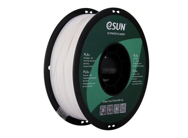eSUN PLA+ 1.75mm - Hvit Vekt filament: 3kg