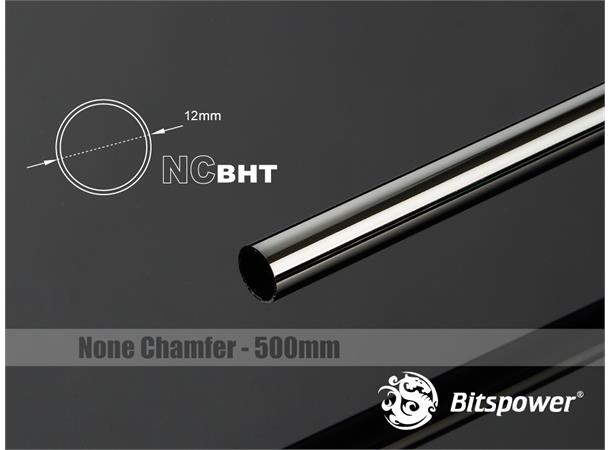 Bitspower Brass Hard Tubing 12mm OD, Black Sparkle - 500mm