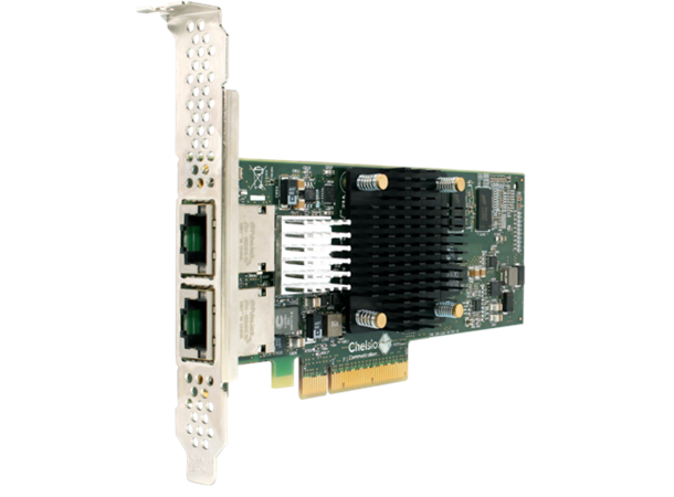 Chelsio 2-port 1/10GbE UWire Adapter PCI-e 3.0 x8 iWARP RJ45 LP