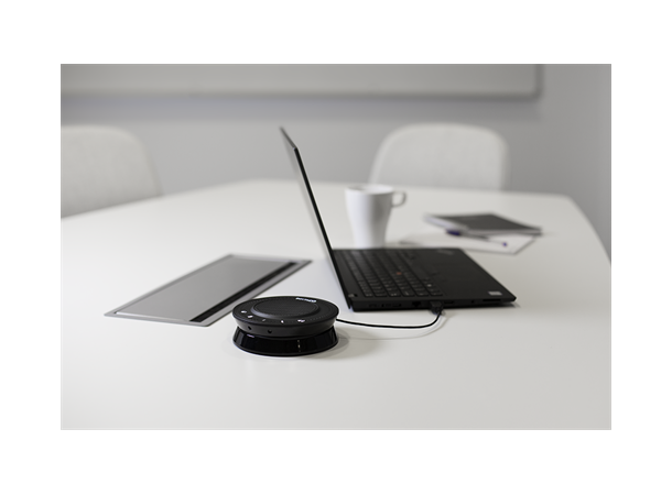 DELTACO Office Konferansehøyttaler, sort USB og 3.5 mm, VoIP / Skype for Business