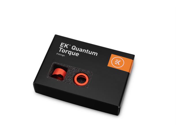 EK-Quantum Torque Compression Ring 6-Pk HDC 12, Rød, 6-pk, til rør