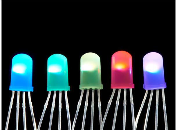 NeoPixel Diffused 5mm Through-Hole LED 5 Pack
