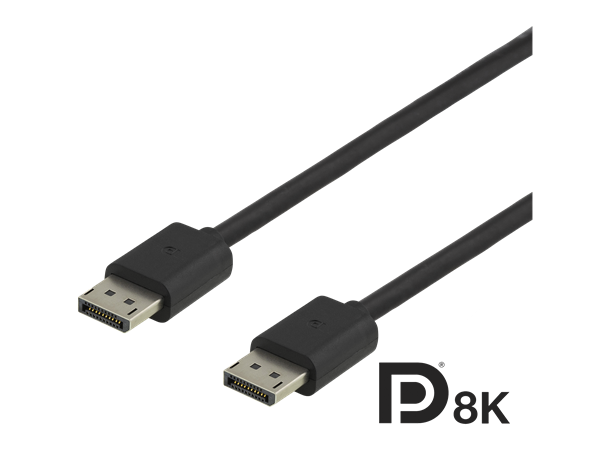 8K DisplayPort-kabel (DP-DP), 2m 2m, 8K@60Hz, 4K@120Hz, DP 1.4, 32.4Gb/s