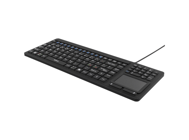 DELTACO IP68-tastatur med touchpad Vanntett silikon-tastatur, nordisk