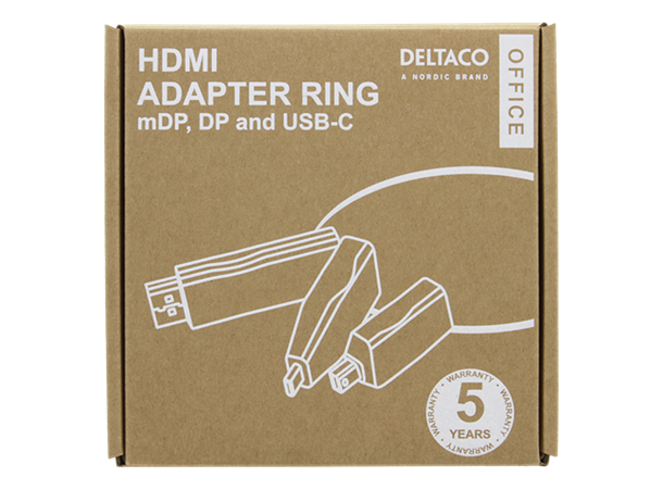 D.O. HDMI Adapter Ring (3 pcs) fra mDP, DP & USB-C til HDMI
