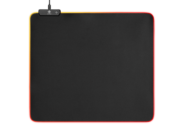 Deltaco RGB Mousepad, 40x40cm 3xRGB modes, 5xStatical modes, black
