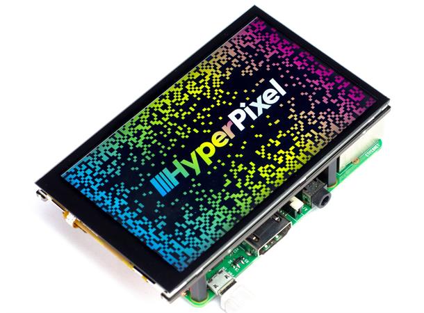 HyperPixel 4.0" IPS Touch Display for Pi 800x480, for Raspberry Pi med 40-pins