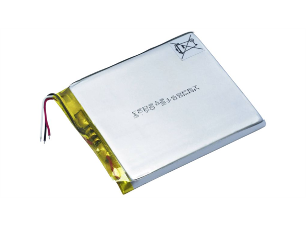 Litium Polymer Batteri, 3.7V, 2700mAh Med kabler for loddetilkobling