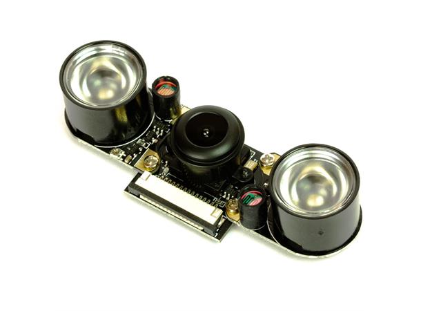 Raspberry Pi Night Vision kamera - 160° 5MP, justerbar Fokus, 2x IR LEDs