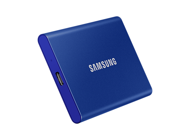Samsung T7 1TB Indigo Blue portable SSD USB 3.2 Gen.2 , opp til 1050/1000MB/s