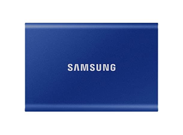 Samsung T7 500GB Indigo Blue portable SS USB 3.2 Gen.2 , opp til 1050/1000MB/s