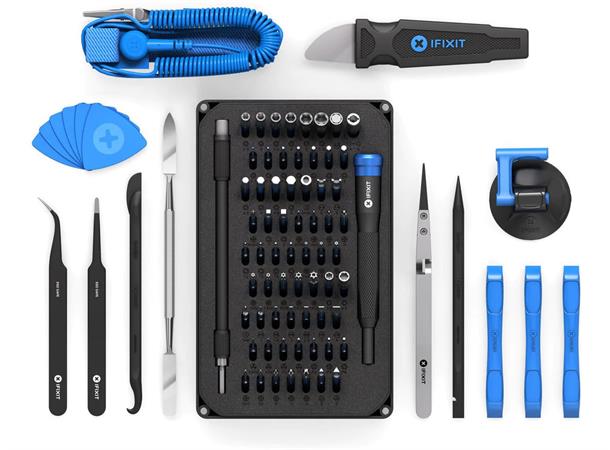 iFixit Pro Tech Toolkit 64 bits, 150mm forlenger, pinsetter, ESD