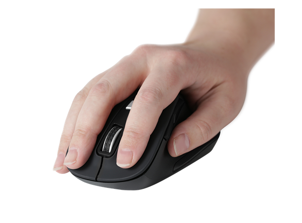 Deltaco Office ergonomisk trådløs mus stille klikk, diskret design, 10m