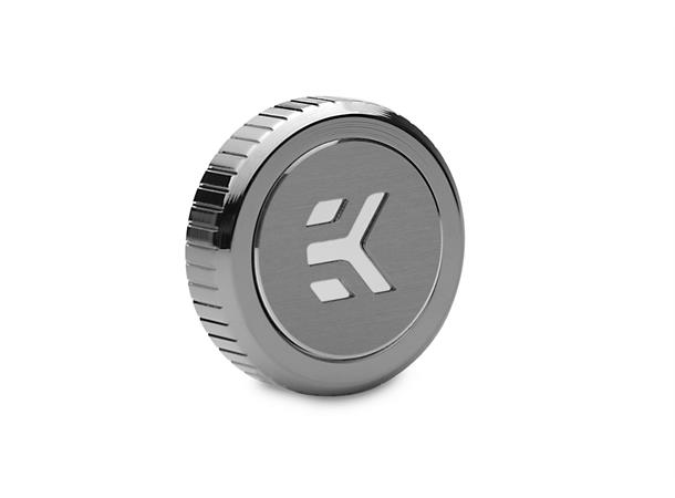 EK-Quantum Torque Plug w/Badge - Sort ni Plugg med EK-logo, G1/4", sort nikkel