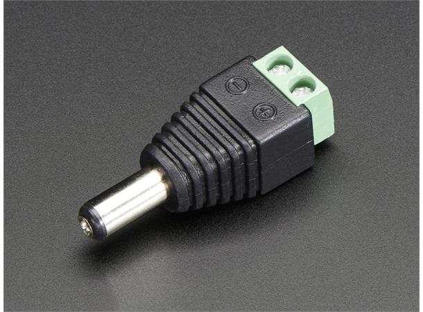 Male DC Power adapter 2.1mm plug to screw terminal block