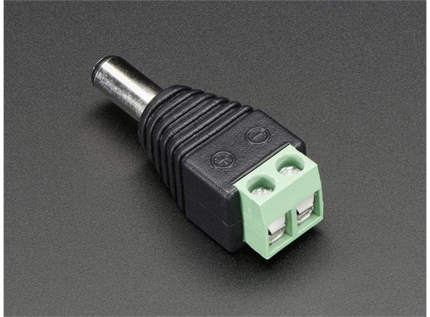 Male DC Power adapter 2.1mm plug to screw terminal block
