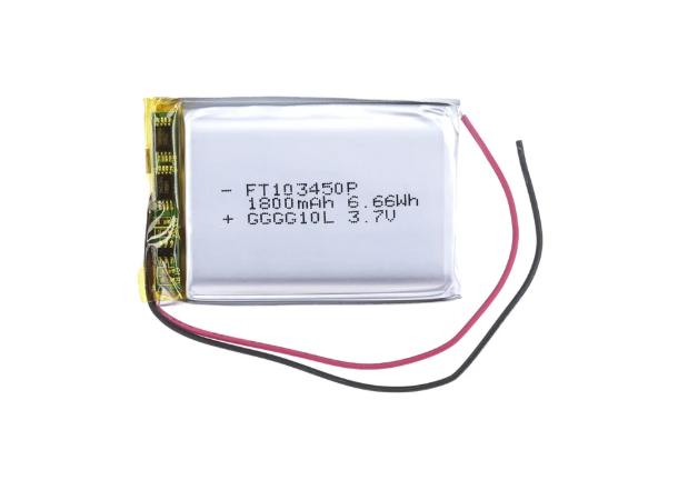 RS PRO 3.7V Lithium-Ion Polymer Battery 1800mAh, bare wire terminals