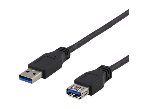 USB 3.0 forlengerkabel 2m 2m, 9-pins USB-type A (hann) -> A (hunn)