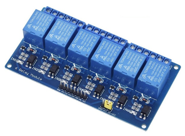 12V 6-Channel Relay Module Shield Relay output maximum DC30V 10A