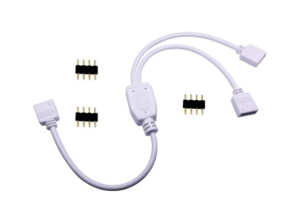 4-pin RGB Connector 1 to 2 Splitter White, Share the power