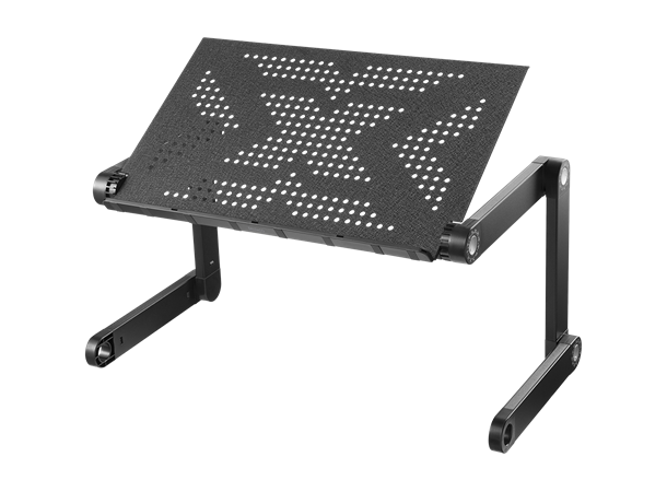 Deltaco Laptopbord høydejustérbart, vippbart, sort