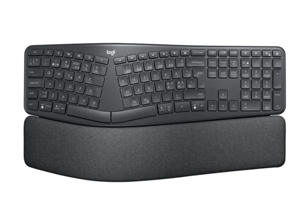 Logitech ERGO K860 trådløst tastatur 2.4 GHz Unifying, nordisk layout
