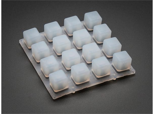 4x4 Keypad i silikonelastomer Adafruit, kompatibel NeoTrellis/3mm LEDs