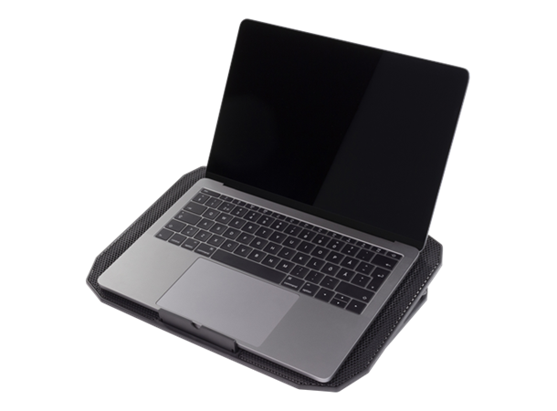 DELTACO 15,6" Laptop Cooler, med Tilt 2x120mm vifter med blått LED-lys
