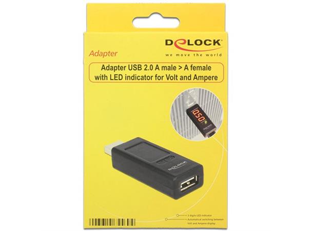 DeLOCK - USB Ampere og Voltmeter DeLOCK adapter - Ampere og Voltmeter
