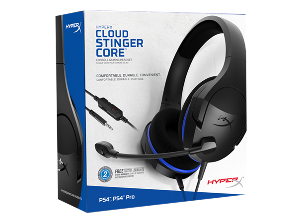 HyperX Cloud Stinger Core Gaming Headset dreibar mikk, støydempet, PC & konsoll