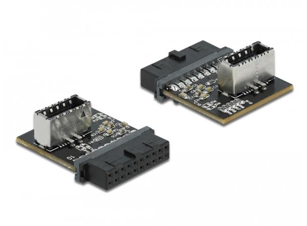 Intern IDC20 til USB3.2 gen2, A20 Female intern USB-C tilkobling (20-pin mini)