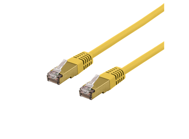 Nettverkskabel S/FTP Cat6a 0,5m gul 0,5m, 500MHz Delta-certified, PIMF, LSZH
