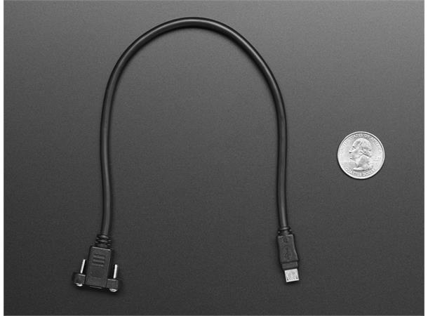Panel Mount Extension USB Cable Micro B Male to Micro B Female