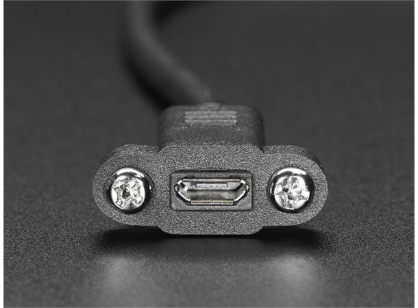 Panel Mount Extension USB Cable Micro B Male to Micro B Female