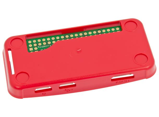 Raspberry Pi Zero (W) official case Rød bunn og 3 forskjellige hvite topper