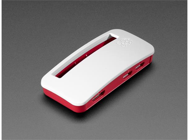 Raspberry Pi Zero (W) official case Rød bunn og 3 forskjellige hvite topper