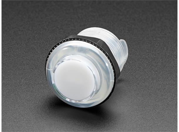 Arcade Button with LED Translucent Clear 30mm