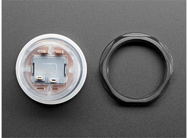 Arcade Button with LED Translucent Clear 30mm