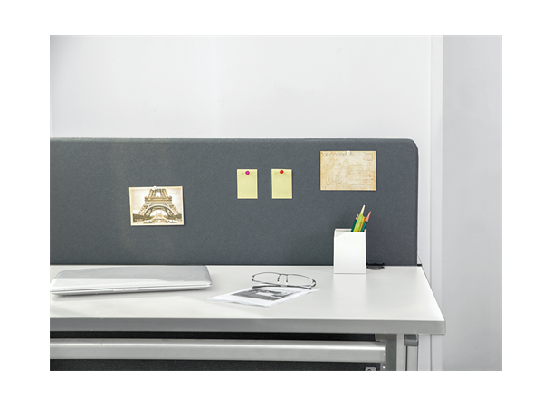 DELTACO OFFICE Acoustic Desktop Privacy Felt Filling, 1200 x 600 mm, grey