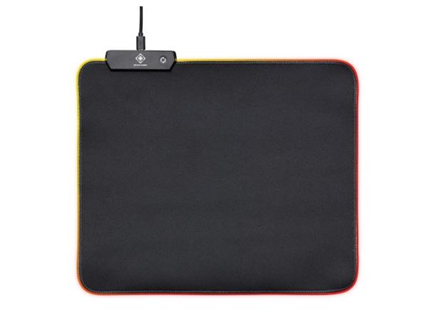 Deltaco RGB Mousepad, 32x27cm 3xRGB modes, 5xStatical modes, black