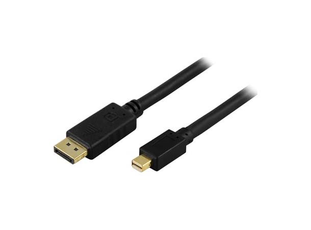 DisplayPort kabel, DP - DP-mini, 3m 3m, Svart 1920x1080p @ 60Hz