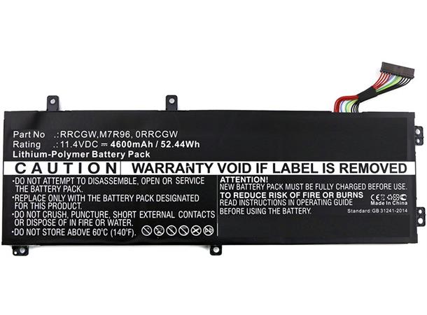 MicroBattery Laptop Battery for Dell 52.44Wh Li-Pol 11.4V 4600mAh Black, Prec