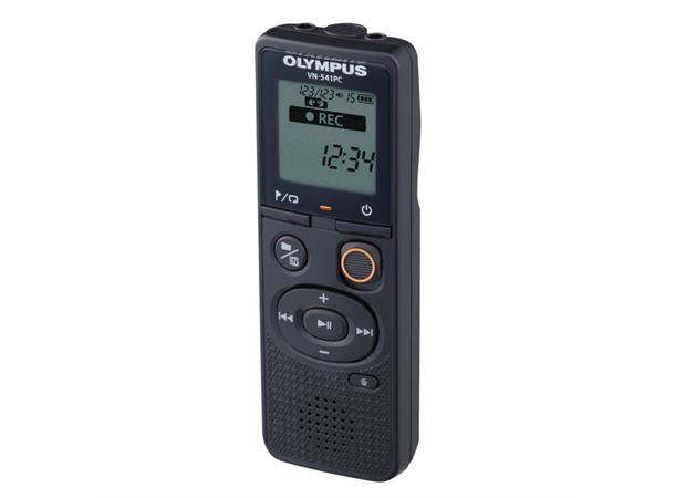 Olympus VN-541PC Diktafon Sort, 4GB, WMA, Noise Cancel, Microphone
