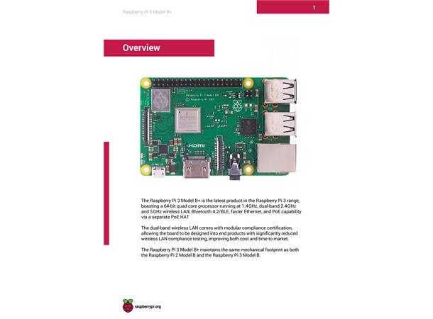 Raspberry Pi 3 model B+ Starter Kit Kjøling, Kabinett, Strøm, 16GB microSD