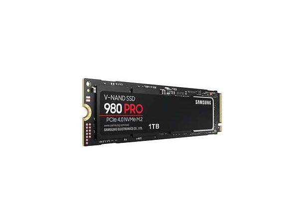 Samsung 980 PRO 1TB SSD NVMe 1.3c, opp til 7000/5000MB/s