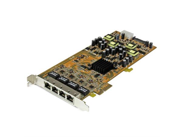 Startech 4 Port Gigabit POE PCIE Nettverkskort med innebygd POE